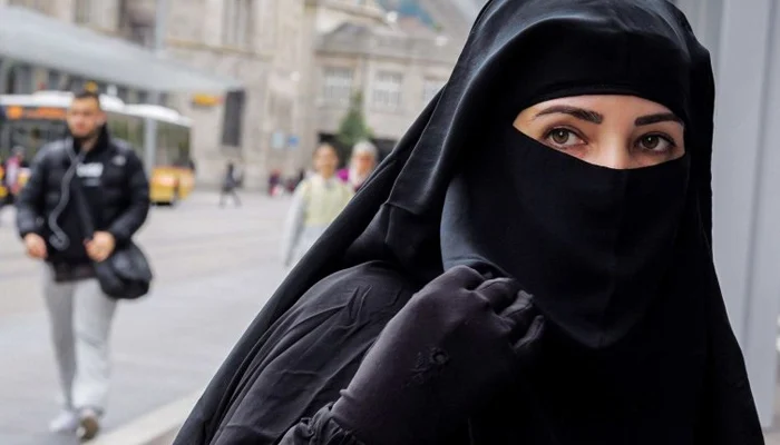 Ban imposed on face-covering in public places in Portugal.