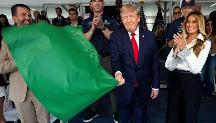 US President's participation in the Freedom 250 Grand Prix race.
