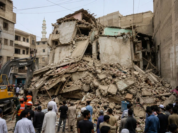 4-story building collapses