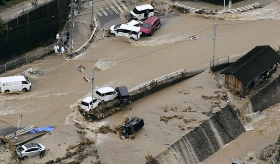 Japan saw three months' worth of rain fall in a single day