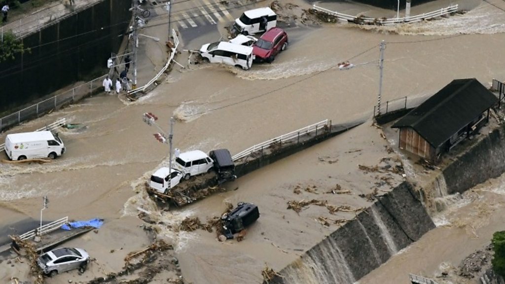 Japan saw three months' worth of rain fall in a single day