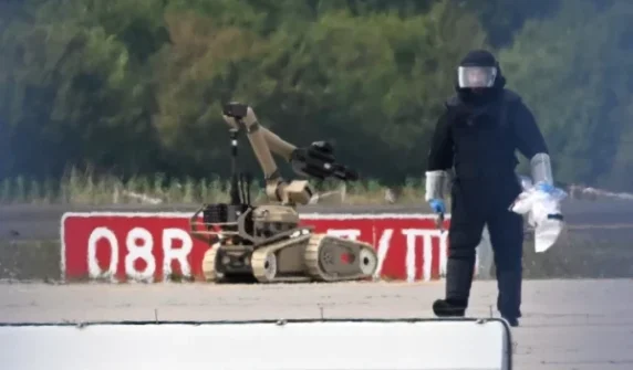 Drone with explosives found at German airport,
