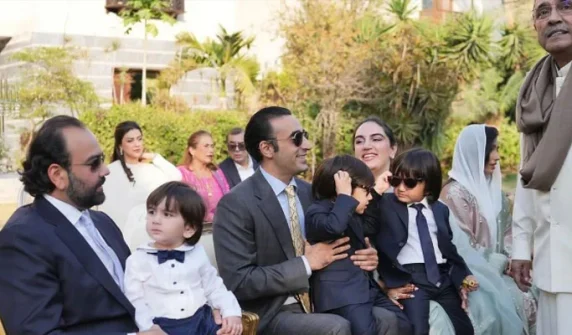Bakhtawar Bhutto Zardari has arrived in London with her children and husband.