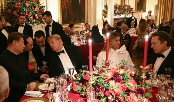 Jinping at Donald Trump's state dinner