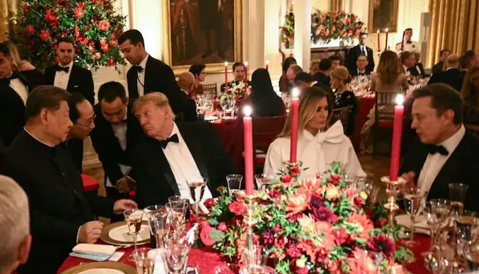 Jinping at Donald Trump's state dinner