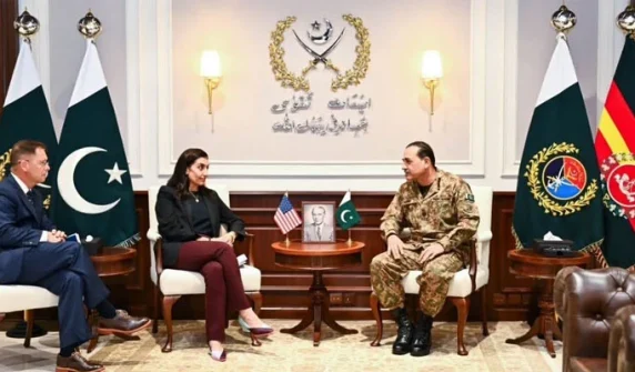 Meeting between Field Marshal Asim Munir and the US Afghanistan War Commission delegation.