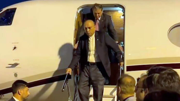 President Asif Ali Zardari has arrived in London.