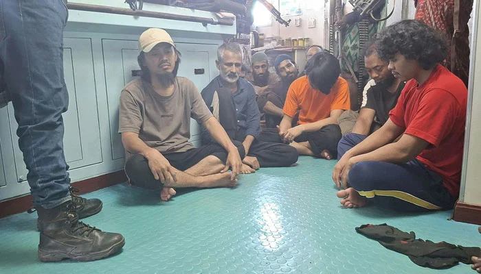 The bodies of the Pakistanis who lost their lives in the pirate attack