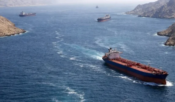 A tanker was targeted in a missile attack in the Strait of Hormuz.