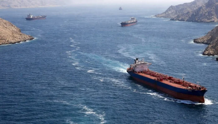 A tanker was targeted in a missile attack in the Strait of Hormuz.