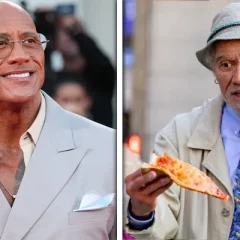 Dwayne Johnson has adopted a striking new look for his latest film.