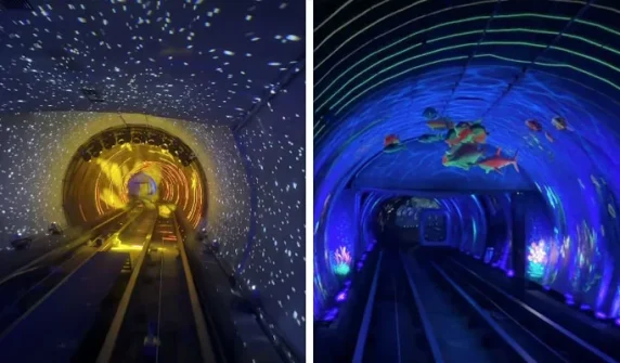 A unique train journey beneath a river