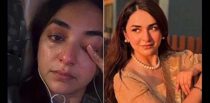 Yumna Zaidi teared up on the plane and shared an emotional video.